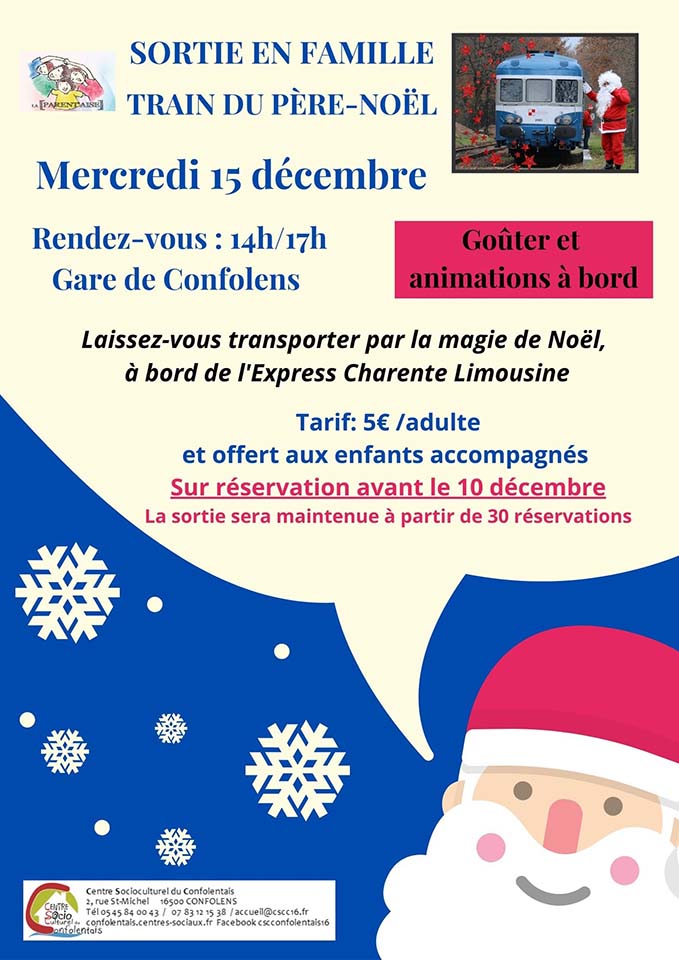 Sortie en Famille Train du Père-Noël Confolens 2021